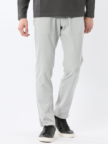 クロスストレッチ スリムパンツ ジャガード