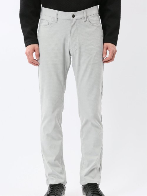 クロスストレッチ スリムパンツ ジャガード