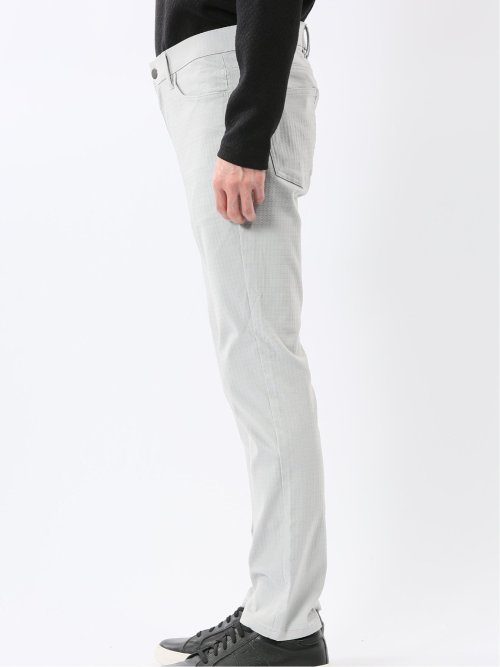 クロスストレッチ スリムパンツ ジャガード