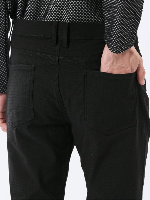 クロスストレッチ スリムパンツ ジャガード