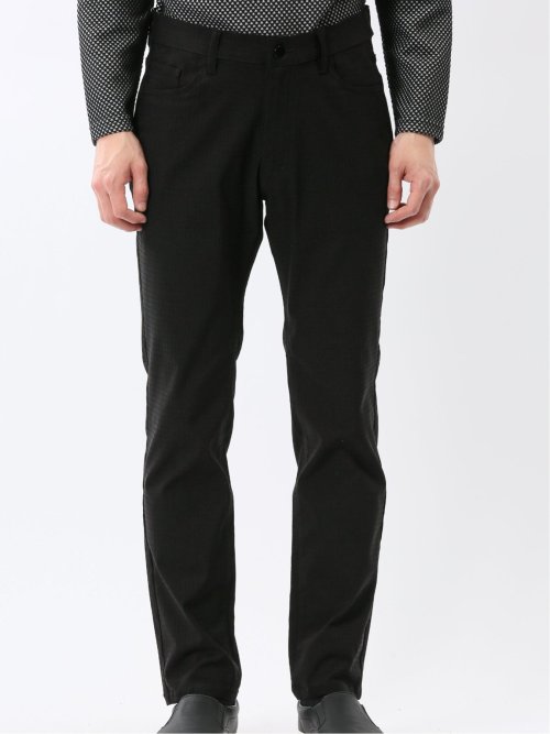 クロスストレッチ スリムパンツ ジャガード