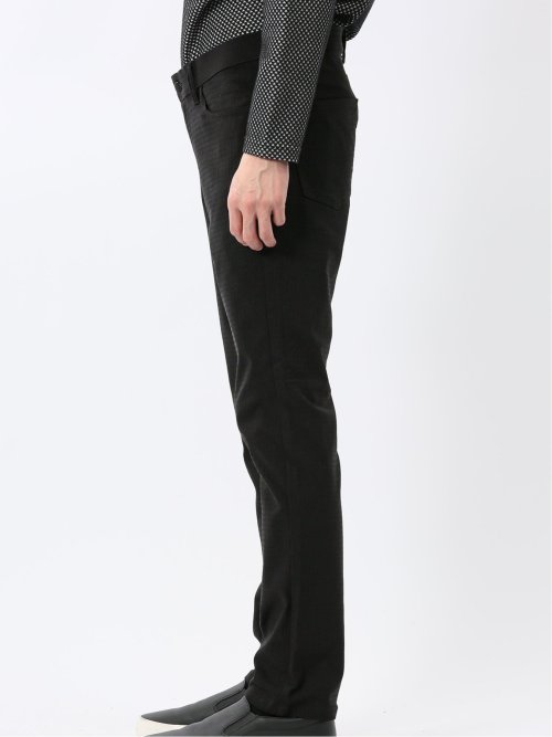 クロスストレッチ スリムパンツ ジャガード