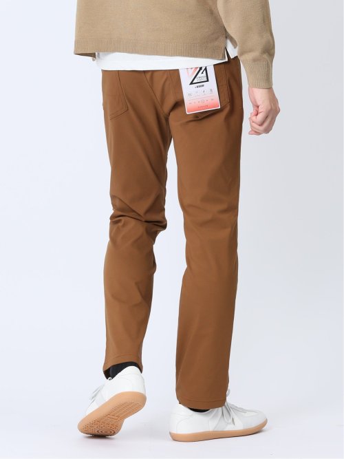 クロスストレッチ+ウォーム スリムパンツ こげ茶