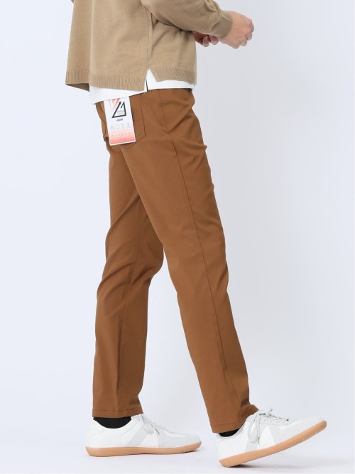 クロスストレッチ+ウォーム スリムパンツ こげ茶