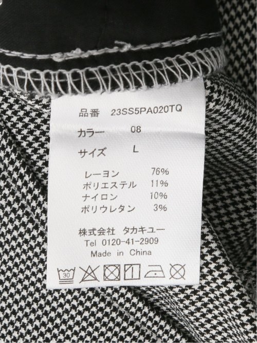 クロスストレッチ+クール スリムアンクルパンツ 千鳥