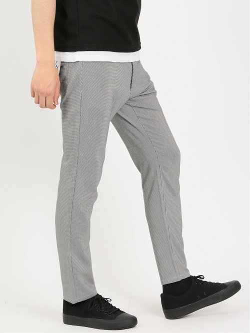 クロスストレッチ+クール スリムアンクルパンツ 千鳥