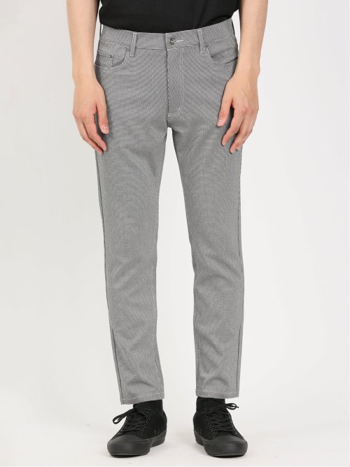 クロスストレッチ+クール スリムアンクルパンツ 千鳥