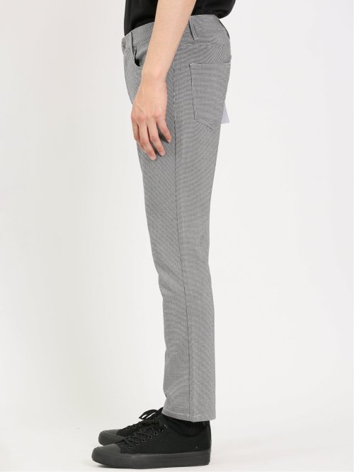 クロスストレッチ+クール スリムアンクルパンツ 千鳥