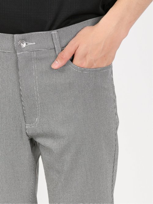 クロスストレッチ+クール スリムアンクルパンツ 千鳥