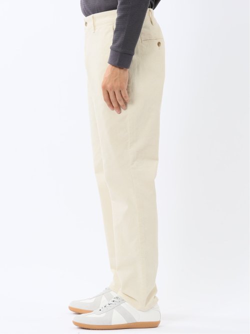 綿コーデュロイ ストレッチ トラウザーパンツ