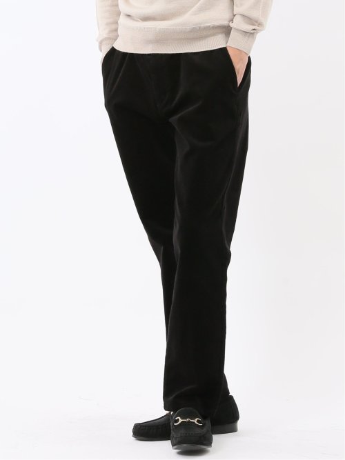 クロスストレッチ+ジャージー スリムパンツ(S 05黒): パンツ