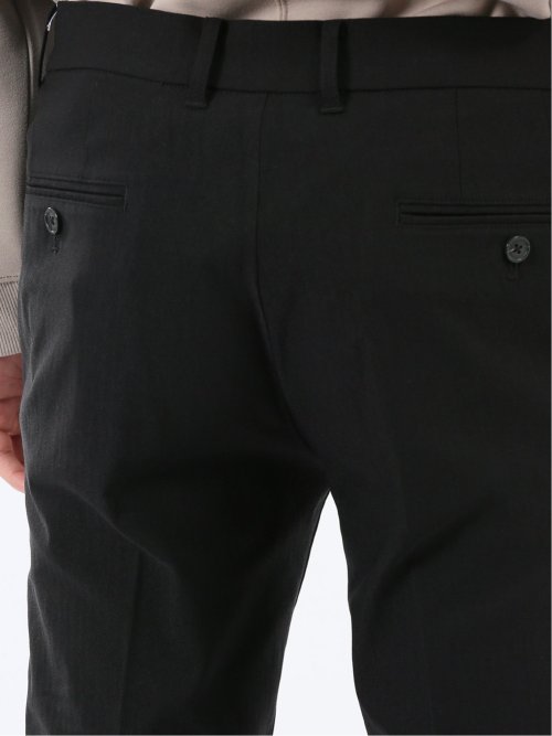 クロスストレッチ トラウザーパンツ ヘリンボン