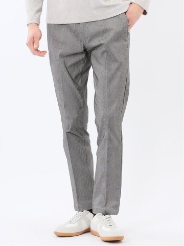 クロスストレッチ トラウザーパンツ ヘリンボン