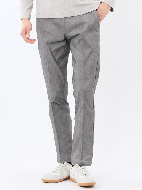 クロスストレッチ トラウザーパンツ ヘリンボン