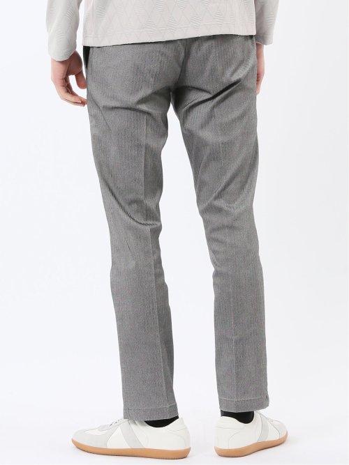 クロスストレッチ トラウザーパンツ ヘリンボン