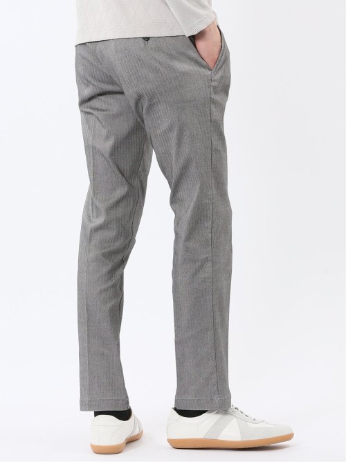 クロスストレッチ トラウザーパンツ ヘリンボン