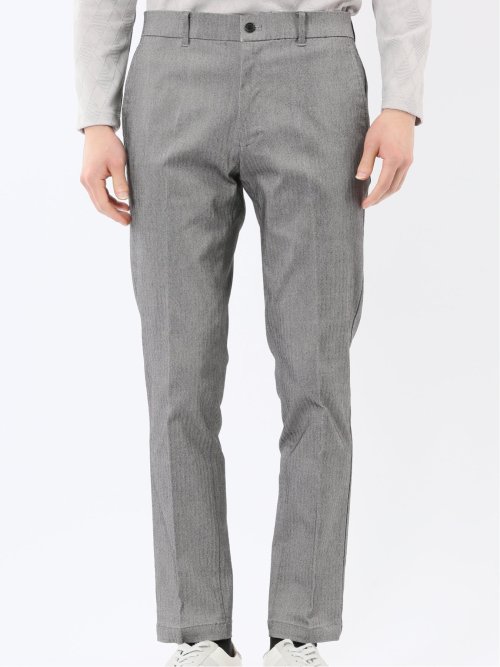 クロスストレッチ トラウザーパンツ ヘリンボン