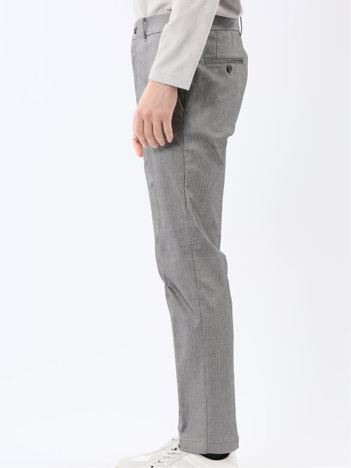 クロスストレッチ トラウザーパンツ ヘリンボン