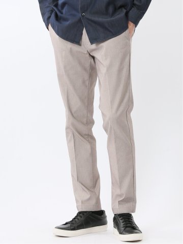 クロスストレッチ トラウザーパンツ ヘリンボン