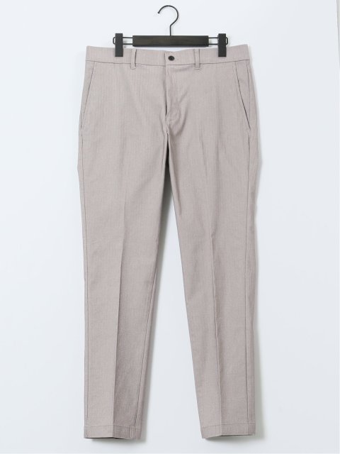 クロスストレッチ トラウザーパンツ ヘリンボン