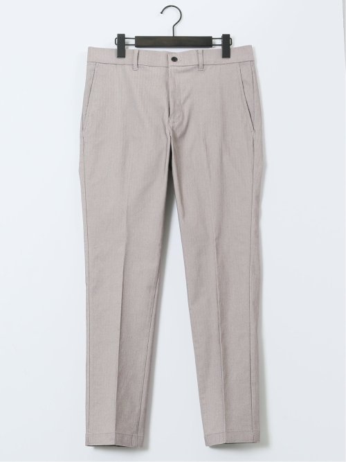 クロスストレッチ トラウザーパンツ ヘリンボン