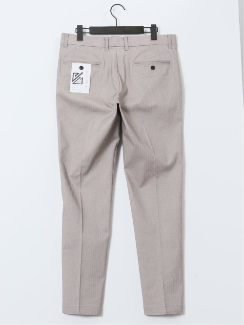 クロスストレッチ トラウザーパンツ ヘリンボン