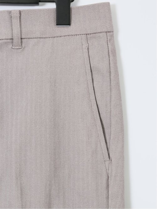 クロスストレッチ トラウザーパンツ ヘリンボン