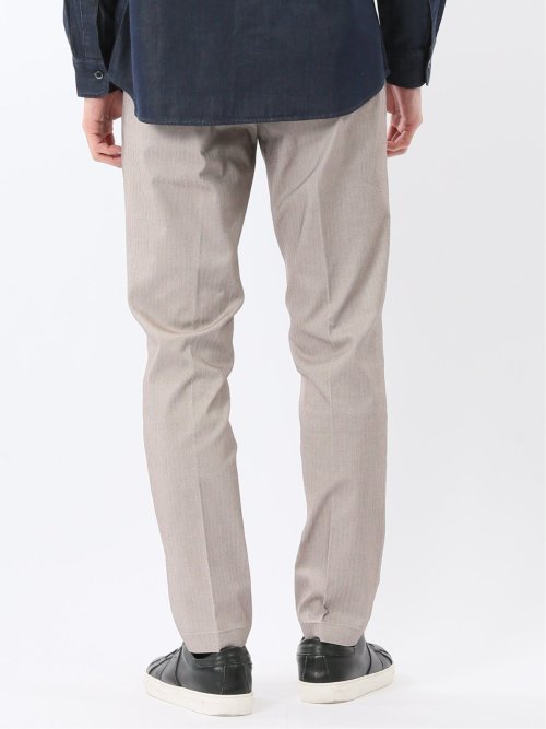 クロスストレッチ トラウザーパンツ ヘリンボン