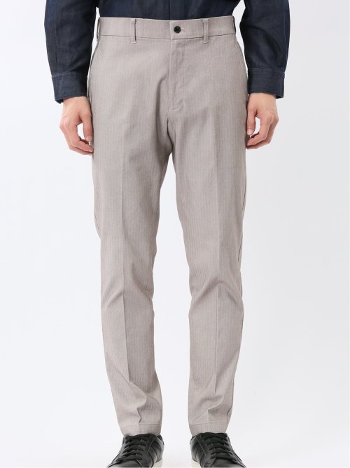 クロスストレッチ トラウザーパンツ ヘリンボン