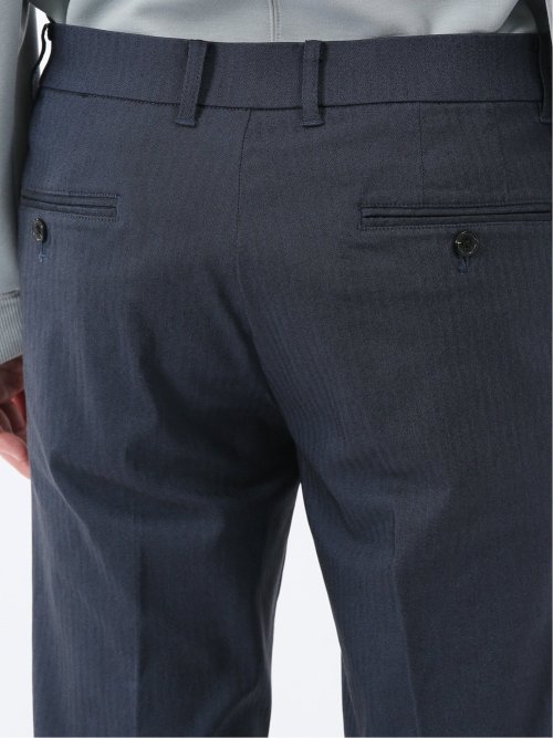 クロスストレッチ トラウザーパンツ ヘリンボン