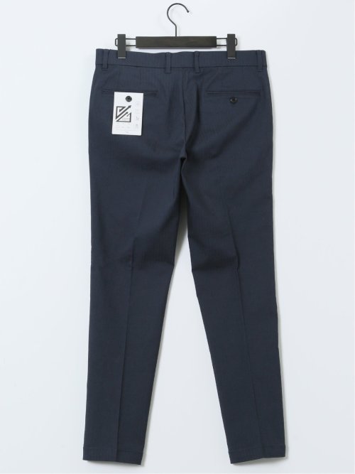 クロスストレッチ トラウザーパンツ ヘリンボン