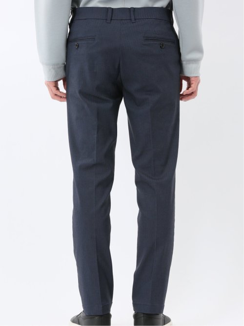 クロスストレッチ トラウザーパンツ ヘリンボン