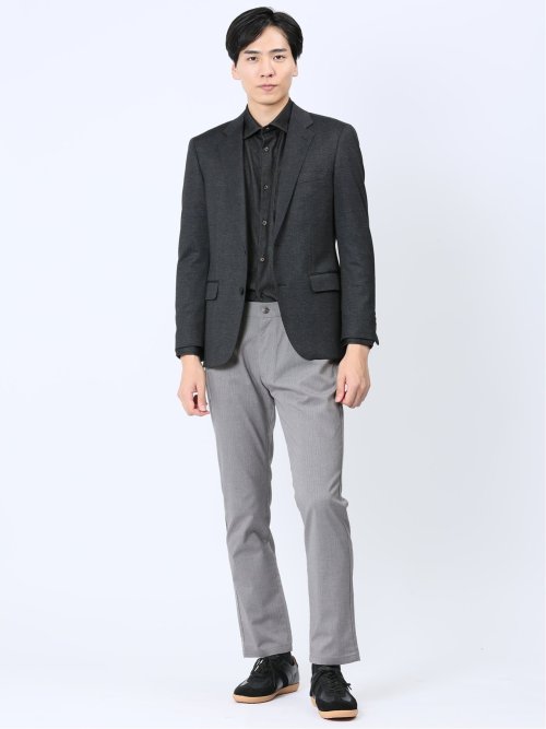 クロスストレッチ+ウォーム スリムパンツ フラノ