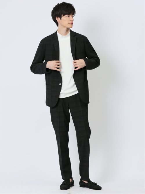 ModernRelax ストレッチ トラウザーパンツ(セットアップ可能)