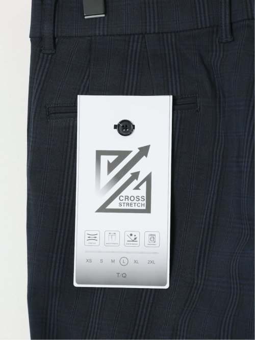 クロスストレッチ トラウザーパンツ チェック