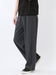 ストレッチ タック入り トラウザーパンツ