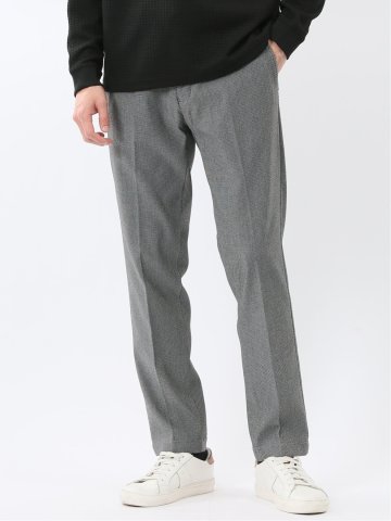 クロスストレッチ トラウザーパンツ バーズアイ