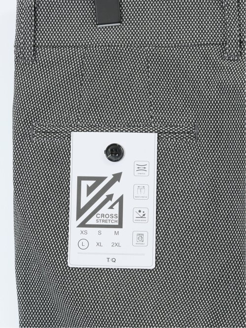 クロスストレッチ トラウザーパンツ バーズアイ