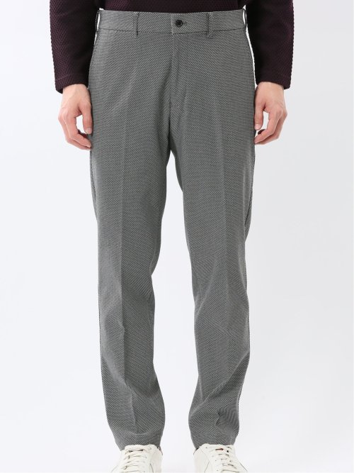 クロスストレッチ トラウザーパンツ バーズアイ