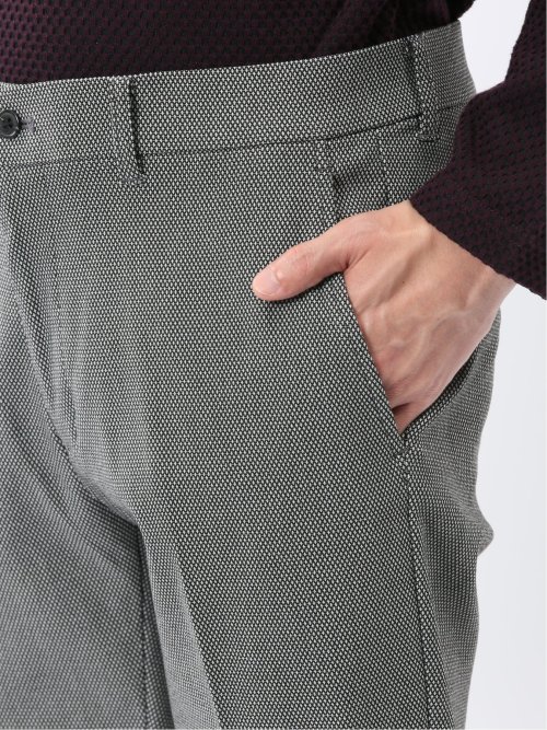 クロスストレッチ トラウザーパンツ バーズアイ