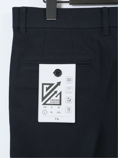 クロスストレッチ トラウザーパンツ バーズアイ