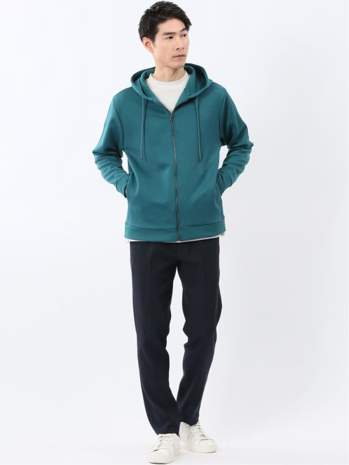 クロスストレッチ トラウザーパンツ バーズアイ