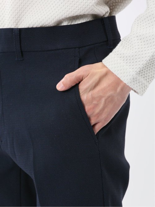 クロスストレッチ トラウザーパンツ バーズアイ