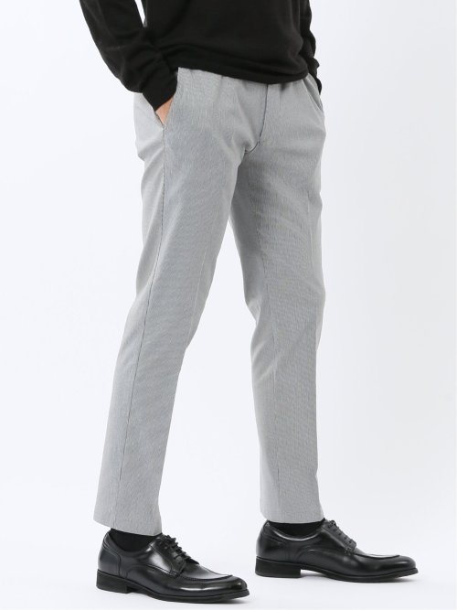 クロスストレッチ トラウザーパンツ 千鳥