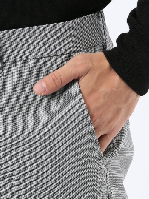 クロスストレッチ トラウザーパンツ 千鳥