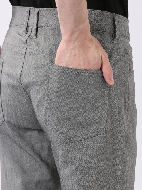 クロスストレッチ + クール スリム パンツ ヘリンボン