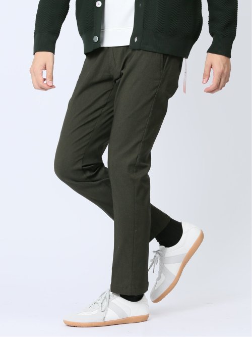 クロスストレッチ+ウォーム トラウザーパンツ カーキ