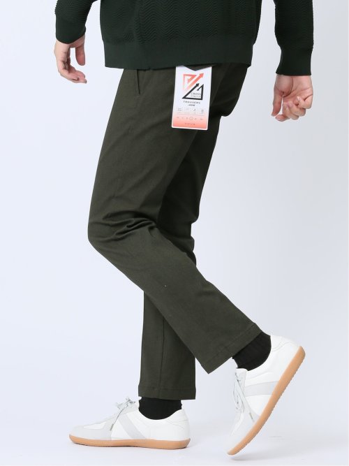 クロスストレッチ+ウォーム トラウザーパンツ カーキ