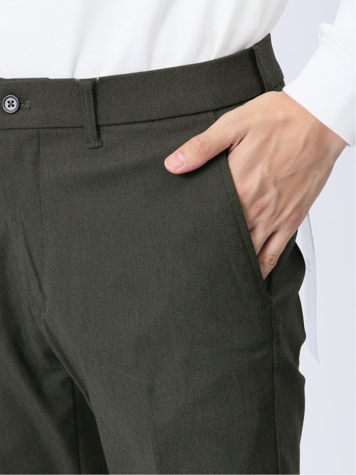 クロスストレッチ+ウォーム トラウザーパンツ カーキ