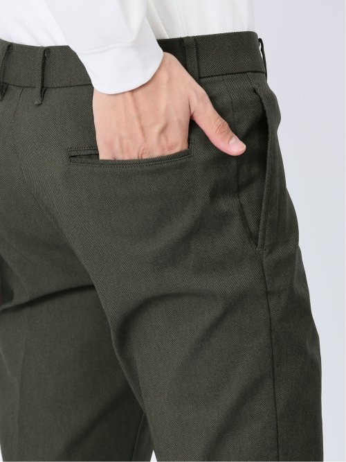 クロスストレッチ+ウォーム トラウザーパンツ カーキ